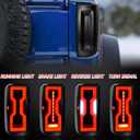 LED Tail Lights for 2021-2024 Ford Bronco 2/4 Door, Dynamic Animation DRL Smoked Taillights Replacement with Plug & Play Design - Halogen to LED Upgrade (2PCS)