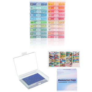 YBUTVY Diamond Art Trays with Lids, 20PCS Diamond Painting Trays with Lids  Diamond Art Storage, Gift Box Diamond Painting Accessories for Diamond Art Beads