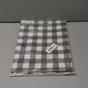 Romanstile Rectangle Plastic Tablecloth, 100% Waterproof Oil-Proof Checkered PVC Table Cloths, Heavy Duty Vinyl Table Covers for Dining, Camping, Picnic, Outdoor - 60 x 102 Inch, Grey