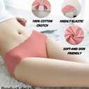 Demifill Teen Girls Seamless Underwear Tagless No Show Panties for Teens Pack of 8 Multipack, 15-16 Years, Mixed Colour/001