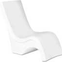 Step2 Vero Pool Chair, Fade-Resistant, Waterproof Patio Furniture for Sun Shelf, Use in Pools up to 15-Inches of Water, Weighted, 43"D x 23"W x 37"H, Resin, White