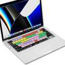 XSKN Avid Pro Tools Shortcut US Layout Silicone Keyboard Cover for 2021 and Later M1-M5 Chip MacBook Pro 14.2 16.2 inch MacBook Air 13.6 15.3 inch with Touch ID