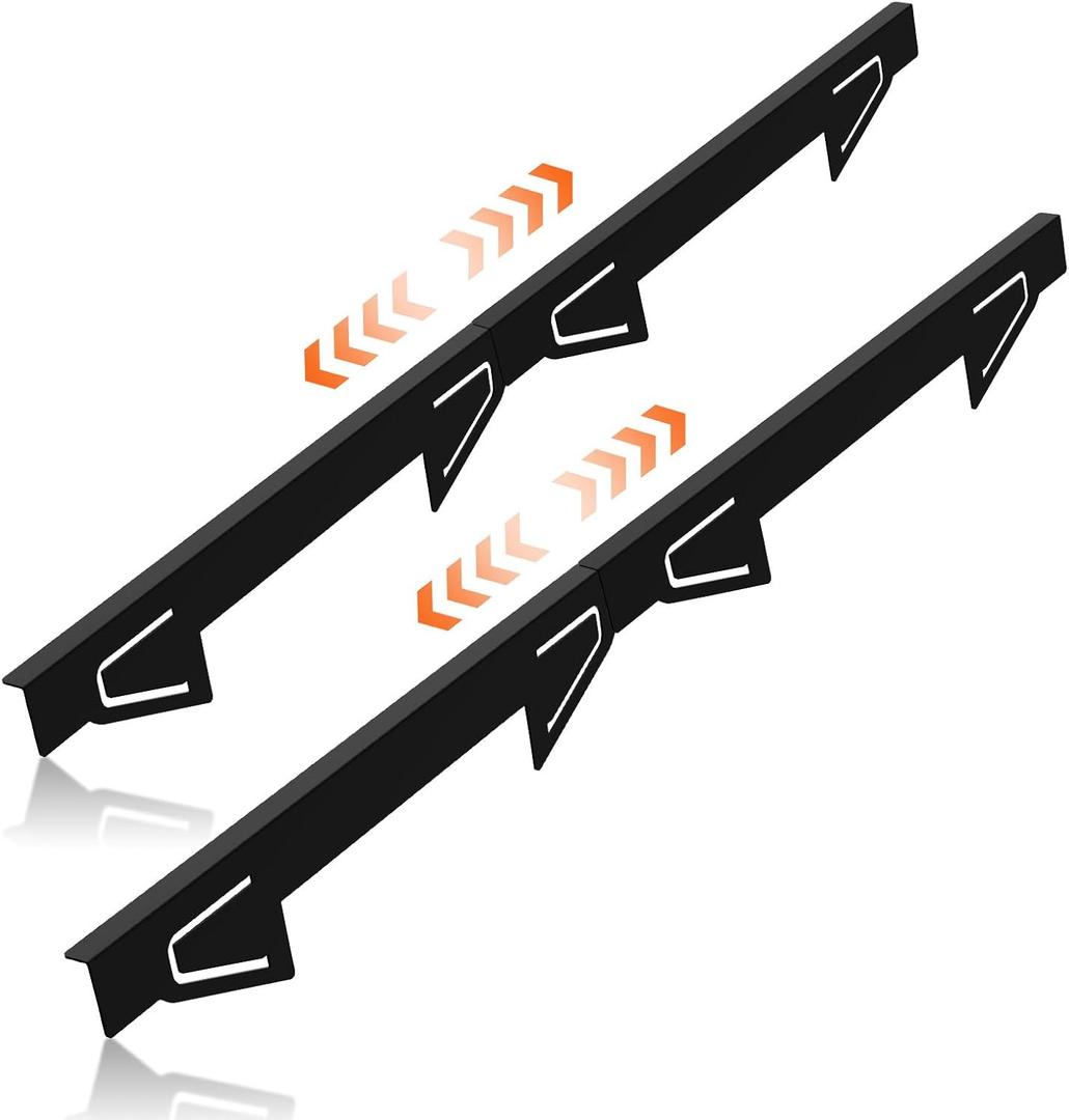 Stove Gap Covers Stainless Steel,2 Pack Stove Gap Filler Range Trim Kit with Non-Slip Mat,Easy Retractable 12.7 to 25,Sturdy and Heat Resistant Stove Gap Guards for Kitchen,Countertop (Long Style)