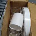 Rotating Pen Organizer for Desk, White Base & Acrylic Pen Holder, 360 Smooth Spinning Desk Organizer with 7 Removable Compartments for Office, Home, Classroom, Marker Organizer