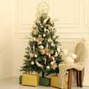 Christmas Ball Ornaments Set Shatterproof Christmas Tree Ornaments 24 PCS Painted Shaped Styles Xmas Tree for Holiday Decor,Champagne