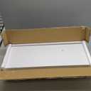 QEEIG Floating Shelves for Wall 23.6" Long - Wall Mounted Shelf Bathroom Kitchen Living Room Bedroom Farmhouse Home Decor Display Bookshelf Large 23.6 x 9.3 inch Set of 2, White (008-60W)