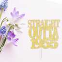 Gold Straight Outta 1955 Cake Topper, Happy 71th Birthday Cake Topper, Cheer 71th Cake Topper 71 and Fabulous Cake Decoration, 71th Birthday/Wedding Party Decoration