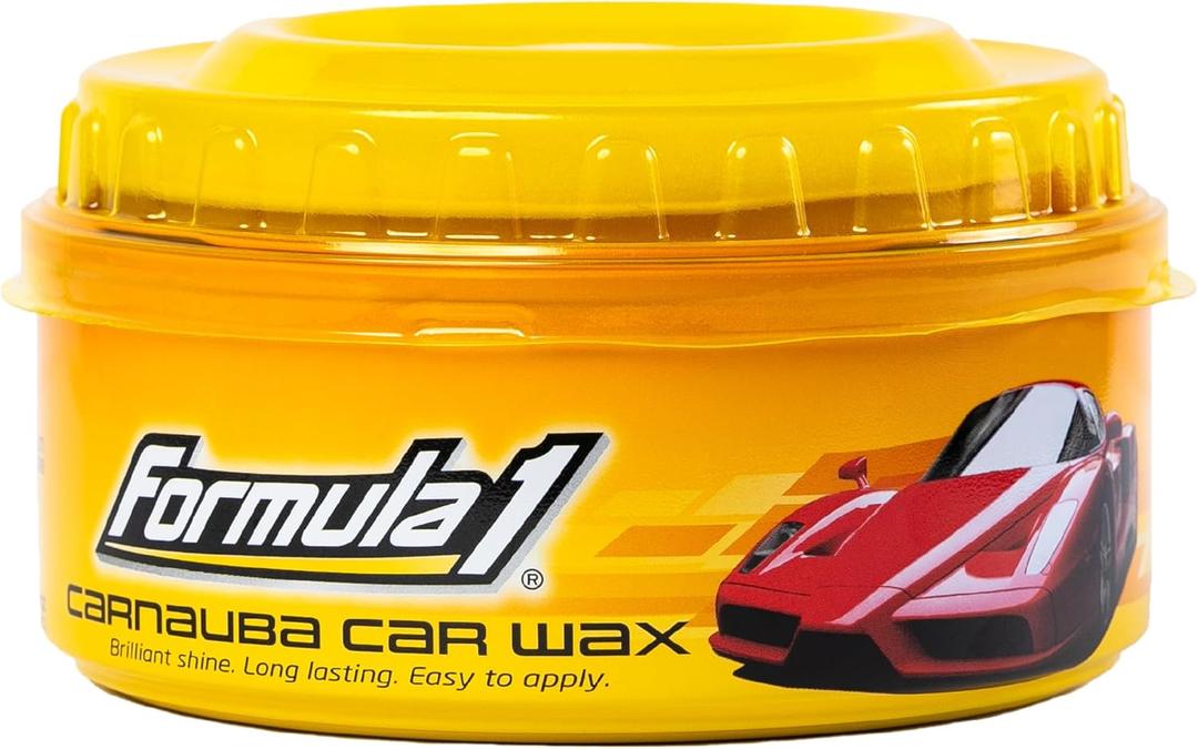 Formula 1 Carnauba Car Wax Paste - High-Gloss Shine - Polish for Car Detailing to Shine & Protect Remove Haze and Paint Swirls w/ Micropolishing Agents Car Cleaning Supplies (12 oz)