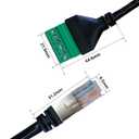 4PCS 1ft RJ12 to 6 Pin Screw Terminal,RJ12 Male Plug to Solderless 6P Screw Terminal Extender