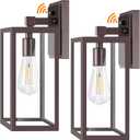 Dusk to Dawn Outdoor Lighting Fixtures for House, ORB Sensor Porch Exterior Lights Wall Mount, Anti-Rust Wall Light, Wall Sconce Lamp, Waterproof Wall Lantern for Garage, 2-Pack (13.78 in, Oil-Rubbed Bronze)