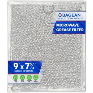 Microwave Filter Replacement 9" x 7.72" Fits WB6X486 GE Microwave Filter and Frigidaire 5304408977 - Aluminum Mesh Screen Grease Filter - Filters Air Entering Over the Range Oven Vent Fan