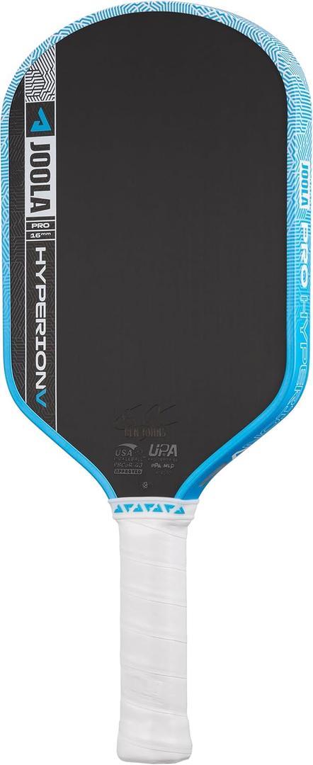 JOOLA Pro V Pickleball Paddle - 16mm - Raw Carbon Fiber Textured Surface - Enhanced Frame & Propulsion Core, USAPA & UPA-A Certified, NFC Chip Enabled, Premium Control & Lightweight Performance, 16mm - Standard Grip