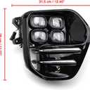 Dreamseek LED DRL 4 Eyes Style Replacement Driving Fog Lamp Assembly for Kia KX5 Sportage QL 2017 2018 2019 Daytime Running Light with Bezel Kit