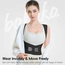 babaka Posture Corrector for Women, Invisible Lightweight Adjustable Back Brace for Upper and Lower Back Pain Relief, Hunchback, Hump, Scoliosis, Thoracic, Spine Corrector Under Clothes (Black, Small, Waist: 25''-30'') (Black, S)