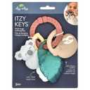 Itzy Ritzy Teething Keys Baby Teether Toy - Features a Braided Texture Ring & Keys, Includes a Water-Filled Leaf-Shaped Teether & Silicone Sloth & Koala Teething Toys, Ideal for Ages 3 Months & Up