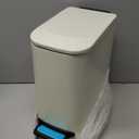 Cesun Small Bathroom Trash Can with Lid Soft Close, Step Pedal, 6 Liter / 1.6 Gallon Stainless Steel Garbage Can with Removable Inner Bucket, Anti-Fingerprint Finish (Creamy White)