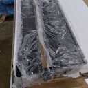 Rolanstar Bed Frame Queen Size with Charging Station and LED Lights, PU Leather Headboard with Storage Shelves, Heavy Duty Metal Slats, No Box Spring Need, Noise Free, Easy Assembly, Black