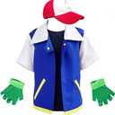 Cosplay Costume for Adult Kids, Halloween Hoodie, Jacket Gloves Hat Sets for Trainer (X-Large)