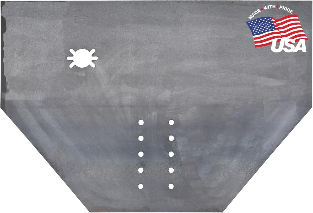 Buyers Products 1809027A Fabricator Pintle Mount Hitch Plate, 3/4" Thick x 23.50" Height x 34.50" Wide, Two Weld-On Gussets, Cut Out Trailer Connector, Includes 2 D Rings w/Bracket