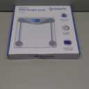 Etekcity Digital Body Weight Bathroom Scale, Large Blue LCD Backlight Display, High Precision Measurements,6mm Tempered Glass, 400 Pounds (11.9 x 11.9 inches, Silver)