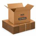 BOX USA Moving Boxes Holds 65lbs, 18"L x 14"W x 12"H (10-Pack) Medium - Corrugated Cardboard Box for Shipping, Mailing, Packing, Packaging and Storage