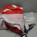 COOLWUFAN 10 FT Christmas Inflatables Outdoor Decorations Santa Claus on Sleigh, Blow Up Cute Elks Pulling Santa's Inflatable Yard Decoration with Lights for Christmas Party, Outdoor, Garden Lawn