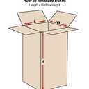 BOX USA Shipping Boxes Tall 4"L x 4"W x 40"H 25-Pack - Corrugated Cardboard Box for Moving, Mailing, Packing, Packaging and Storage