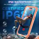 2025 New for iPhone 15 Pro Case Waterproof, [Compatible with MagSafe][Built-in Camera & Screen Protector][Full Body Shockproof][IP68 Waterproof][Dustproof] Phone Case for iPhone 15 Pro 6.1" (Orange)