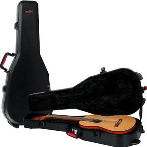 Gator Cases Molded Flight Case for Classical Style Acoustic Guitars with TSA Approved Locking Latch, (GTSA-GTRCLASS)
