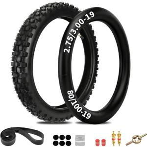 EOPOAYI 80/100-19 Dirt Bike Tire & 2.75/3.00-19 Inner Tube Replacement for Surron Light Bee X LBX L1E Sur Ron UltraBee Electric Dirt Bike Segway X260 Talaria Sting MX 8000W 60V 40AH eRide Pro E-Bike