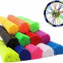 144 Pieces Spoke Skins Spoke Covers for Bike Wheels Rim Wraps Protector Covers for Bicycle, Wheelchair, Motorcycle Bike Decorations, 24CM/9.45Inch (Multicolored)