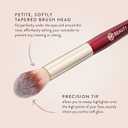 BK BEAUTY 108 PRECISION POWDER MAKEUP BRUSH Pro-Designed Tapered Brush for Precise Under-Eye Setting, Crease-Free Finish, and Subtle Highlighting
