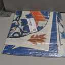 AVOIN colorlife Blue and White Chinoiserie Fall Garden Flag 12x18 Inch Double Sided Outside, Pumpkin Autumn Rustic Yard Outdoor Flag