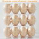 Plastic Egg Cartons Bulk, 48 Packs Empty Clear Plastic Egg Carton Holds Up to 12 Eggs, Reusable Chicken Egg Tray Holders for Family Pasture Chicken Farm, Business Market Display
