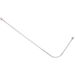 PrettyHome L Shapaed Bathroom Bathtub Corner Shower Curtain Rod Large Space 28"x68",Brushed Nickel Finished