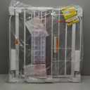 Baby Gate No Drilling, 29"-40" Auto Close Dog Gate Indoor for Doorways & Stairs, Pressure Mounted Adjustable Pet Gate, Easy Walk Through Child Gate for Children & Pets Stroller Friendly, White (29-40"Wide, 28"Tall)