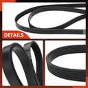 A-Premium 81.54 Inch Serpentine Drive Belt Compatible with Jeep, Dodge, Ford, Chevrolet, Nissan, Chrysler, Subaru, Toyota, Suzuki, Cadillac, Mercury, Olds, Plymouth, Pontiac, Scion & Volkswagen Cars