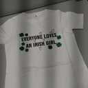 St Patricks Day Shirt Kids-Everyone Loves an Irish Girl Tee Tops Irish Shirts Kids Cute Four-Leaf Clover Tee, 140