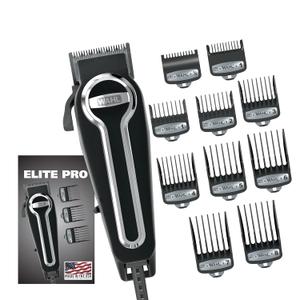Wahl USA Elite Pro High-Performance Corded Home Haircut & Grooming Kit for Men  Electric Hair Clipper  Model 79602M