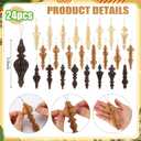 24 Pcs Christmas Paper Honeycomb Ornament 3.9 Inch Neutral Finial Glitter Honeycomb Hanging Decor 3D Colorful Finial Decoration for Xmas Tree Decoration Holiday Party Decor(Boho Color)