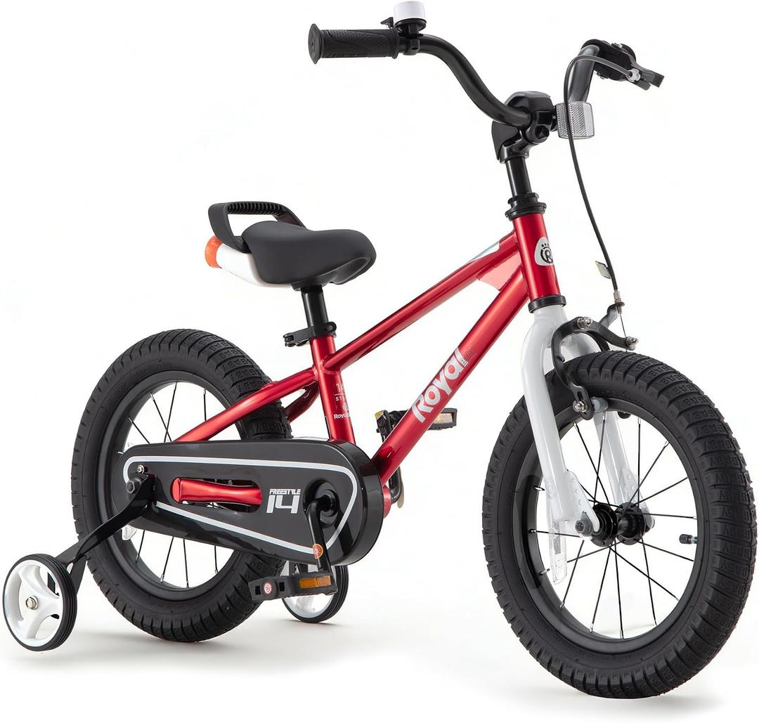 RoyalBaby Freestyle Kids Bike for Boys Girls Ages 3-10 Years, 14 Inch