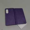 SUANPOT Compatible with Samsung Galaxy S25 Edge Wallet case with RFID Blocking Credit Card Holder,Flip Book PU Leather Protective Cover Women Men for Samsung S25 Edge case Purple