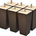 AORYVIC 6 inch Furniture Legs Set of 6 Couch Legs Mid-Century Modern Replacement Sofa Legs for Sectional, Dresser, Recliner, Nightstand (6 inch (6pcs) Standard (With hanger bolt))