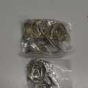 Hotop 30 Pcs Metal Drapery Curtain Rings 0.98/1.26/1.65 inch Interior Diameter and 30 Pcs Hanging Curtain Drapery Pin Hooks for Window Door Shower(Oil-Rubbed Bronze,42mm)