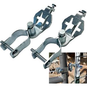 Heavy Duty T-Post Gate Hinge Kit, 1-5/8Chain Link Fence Gate Post Hinge Pins, Galvanized Steel Easy Install Hardware for Farm, Garden, Backyard Gate