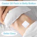 2 x 50pcs Disposable Castor Oil Pack Wrap Belly Button(Oil Not Included),Castor Oil Patches Self-Adhesive CastorOil Wrap Organic Cotton