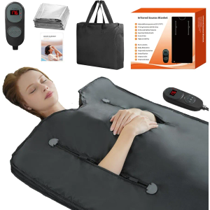 Far Infrared Sauna Blanket Portable Sauna Infrared Blanket for Detoxification and Home Relaxation, 113-176℉/ 20-60 Minutes Timer, 6 ft x 2.62 ft