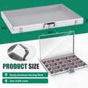 Trade Show Display Case Table Top Portable Aluminum Sports Card Display Case Frame with Clear Acrylic Showcase with Locks for Jewelry Craft Collector Shows