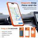 ORNARTO Magnetic for iPhone 17 Pro Max Case, 7X Military-Grade Drop Protection, Compatible with MagSafe, Slim Shockproof Translucent Matte Phone Case for iPhone 17 Pro Max 6.9", Orange