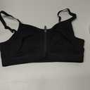 CYDREAM Womens Zip Front Closure Bra Wireless Support Comfort Full Coverage Back Smoothing No Underwire Bralettes (Black, M)